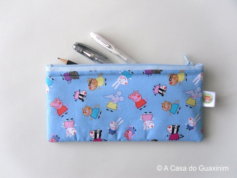 Zipper Pouch Peppa Pig Pencil Pouch Makeup Bag Pencil Case Eye Glasses Pouch