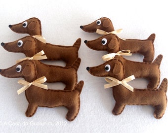 Dachshund - Party Favors - Wedding Favors- Set of 6