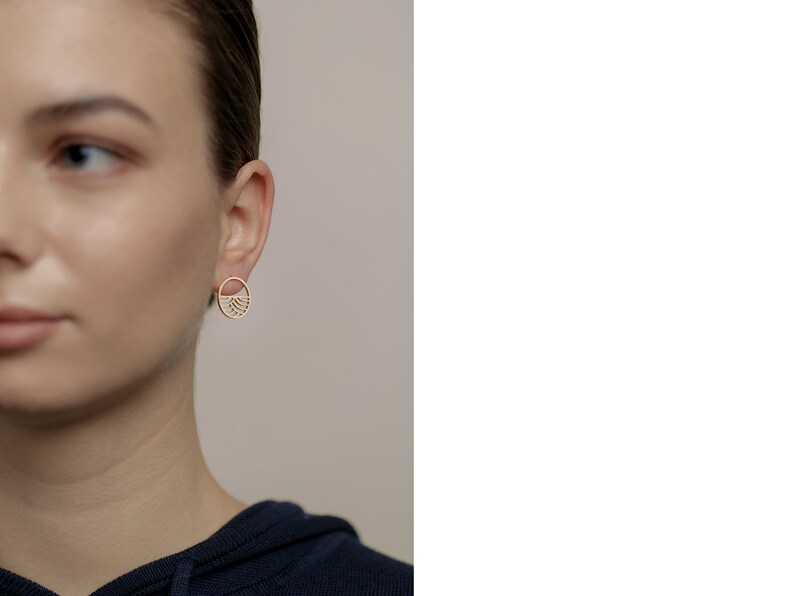 Clous d'oreilles durables Kinki, petits en argent/or, boucles d'oreilles minimalistes en or image 6
