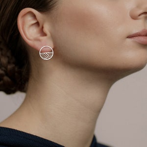 Clous d'oreilles durables Kinki, petits en argent/or, boucles d'oreilles minimalistes en or image 2
