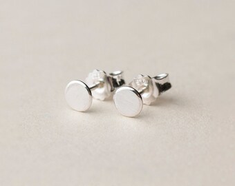 Boucles d'oreilles à pois grandes en argent 925, boucles d'oreilles en argent