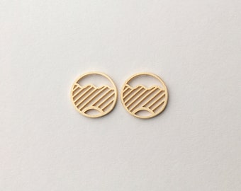 Statement earrings Kamo, small in silver or gold