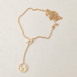 Y necklace Aino in 18k Gold Vermeil
