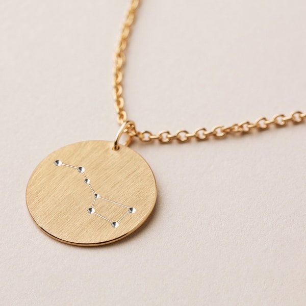 Collier constellation en or, pendentif Grande Ourse, collier constellation en or