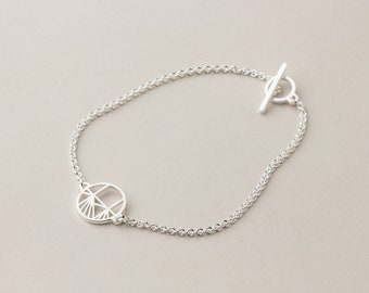 Toggle bracelet Aino in silver