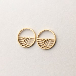 Clous d'oreilles durables Kinki, petits en argent/or, boucles d'oreilles minimalistes en or Silber, goldplatiert