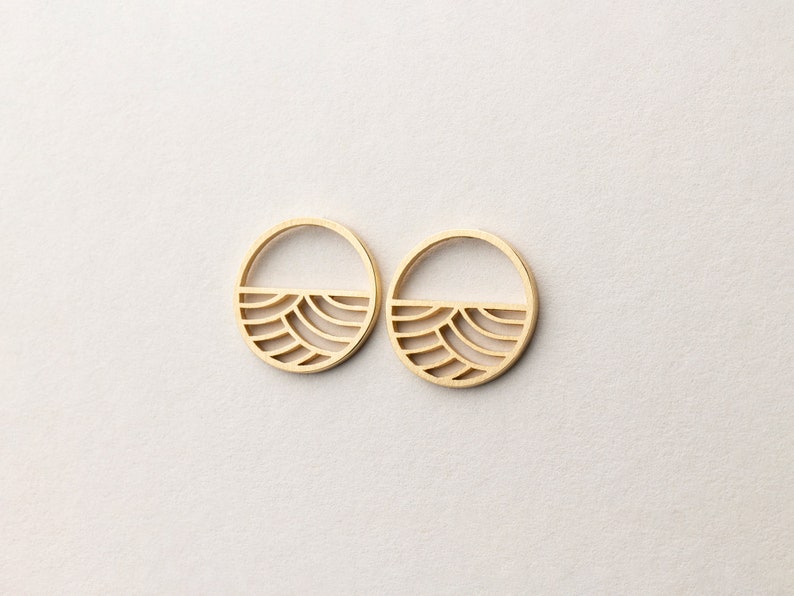 Clous d'oreilles durables Kinki, petits en argent/or, boucles d'oreilles minimalistes en or Silber, goldplatiert
