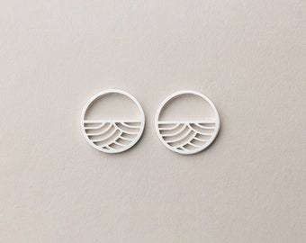 Sustainable earrings Kinki, small in silver or gold