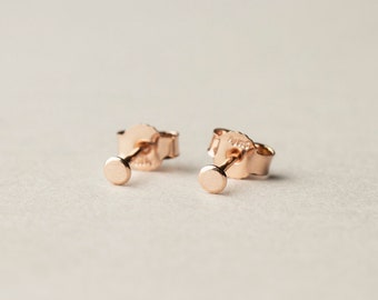 Boucles d’oreilles Dot stud petites en or rose