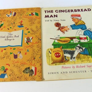 The Gingerbread Man, Vintage Little Golden Children's Book, Told by ...