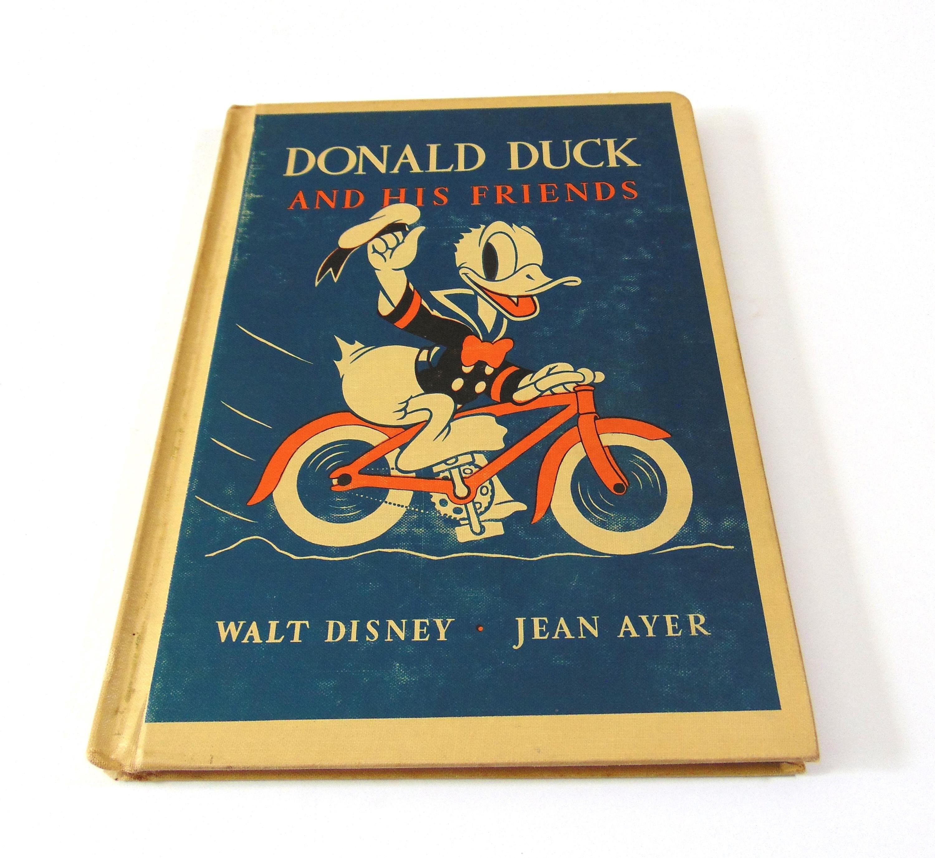 USヴィンテージ洋書　DONALD DUCK and HIS FRIENDS Donald Duck and His Friends, Vintage Children's Book, Walt