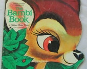 Bambi Book, Vintage Golden Shape Book, by Mel Crawford and Walt Disney Studios