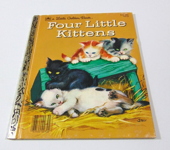 Four Little Kittens Vintage Little Golden Children s Book Written by Kathleen Daly Illustrated by Adriana Mazza Saviozzi Etsy