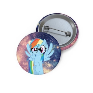 Rainbow Dash Glasses Pin 2016 Galaxy Button