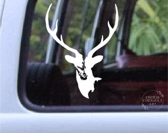 Axis Deer Decal: Car Window Hunting Sticker, Hawaiian Design