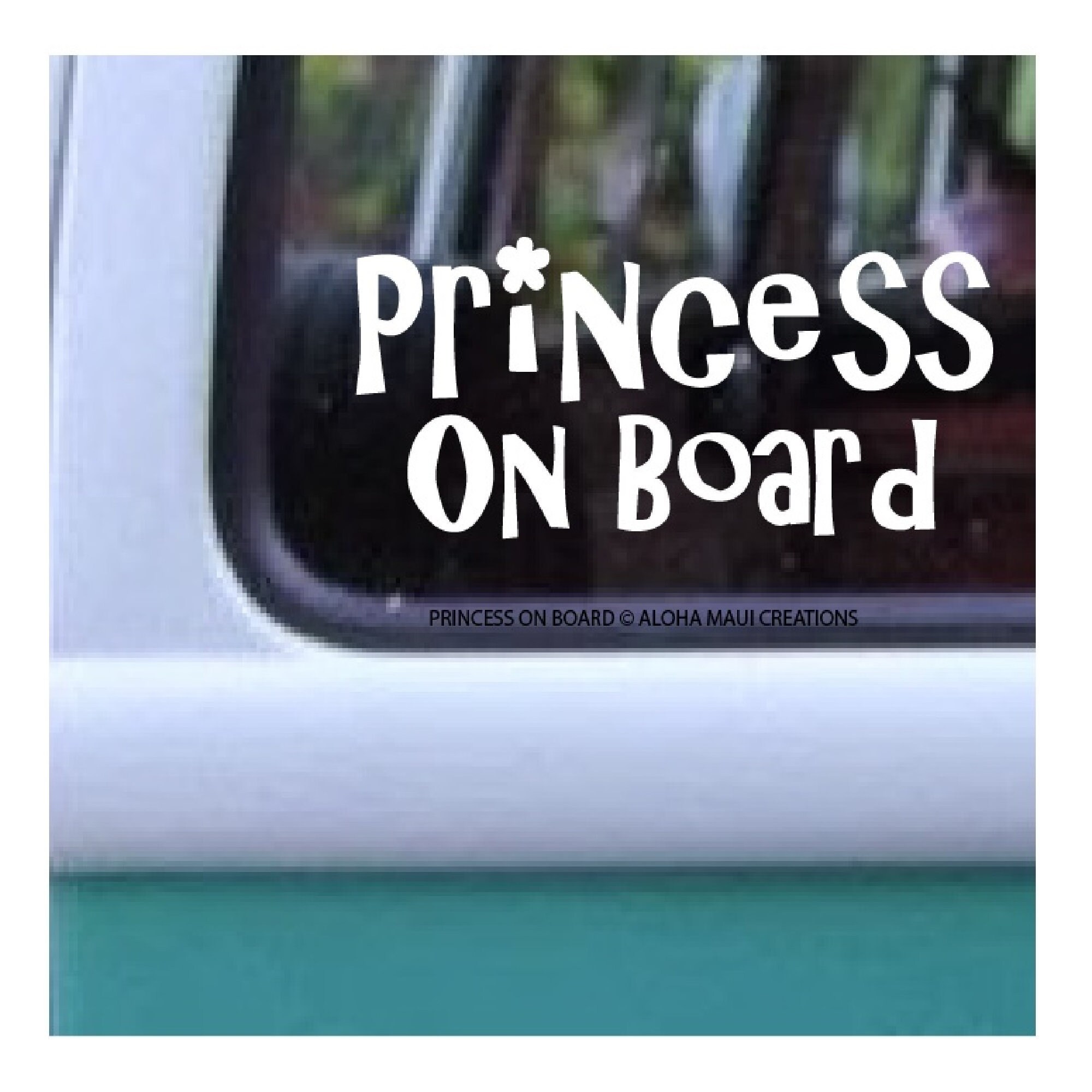 Princess on Board Decal 510 Princess Decals Family Decals Etsy