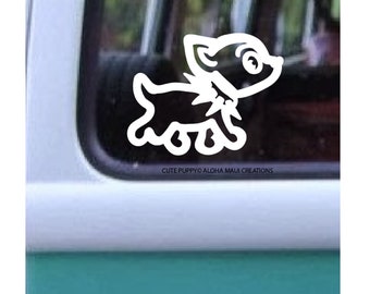 Handmade Puppy Vinyl Decal, Pet Sticker