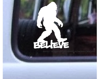 Bigfoot Believe Decal Sasquatch Yeti Adhesive Decals