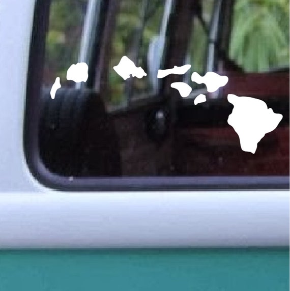 Hawaiian Island Chain Hawaiian Art Decal Car Window Bumper Sticker Hawaiian Island Chain Hawaiian Art Decal Car Window Bumper Sticker