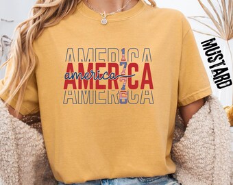 Comfort Colors® 1776 America Shirt, Est. 1776 Patriotic, 1776 Shirt, 4th of July Shirt, America shirt, Long Sleeve Shirt, Youth Shirt,