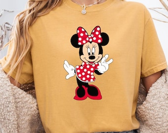 Classic Minnie Mouse Shirt, Red Polka Dot Unisex Adult T-shirt, Youth T-shirt, Toddler Birthday Shirt, Magic Kingdom Fan Apparel Gift