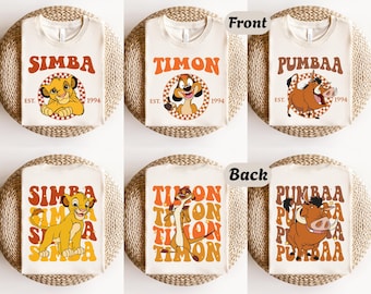 Custom Disney Lion King Family Matching Shirt, Simba, Timon, Pumbaa Shirts, Disney Wild Tee, Disney Safari And Animal Kingdom T-Shirt