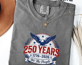 Comfort Colors® 250 Years 1776-2028 Shirt, We The People T-shirt, USA 250th Anniversary Long Sleeve, Patriotic Eagle Youth Tee,American Gift