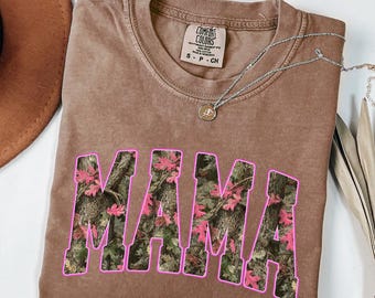 Rosa kamouflage-tröja för mamma, jakt- och presenttröja, kamouflagetröja för mors dag, långärmad tröja för mammakläder, ungdomströja för mamma, utomhus- och mammatröja