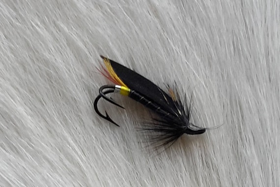 Fly Fishing Flies..  SLS; Fully Dress Salmon Flies .. (1) Flies, Size #2. JC Eyes.. Black Dose.