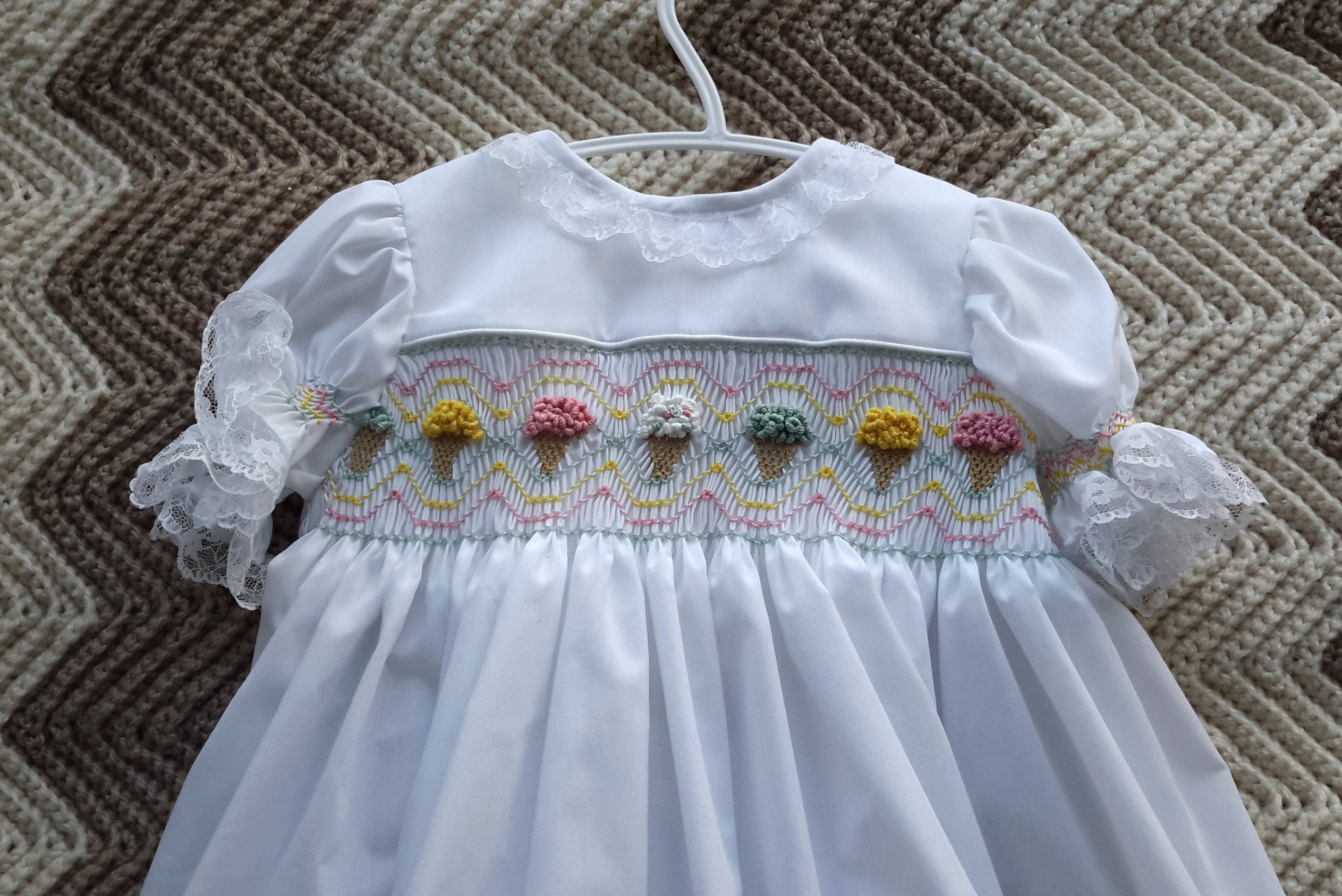 Ice cream smocked clearance dress