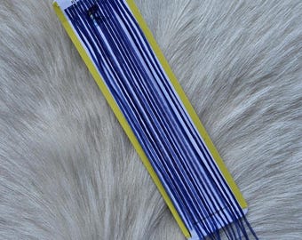Fly Tying Feather...  Long Whiting Saddle Hackle (Feather) Color, Blue.