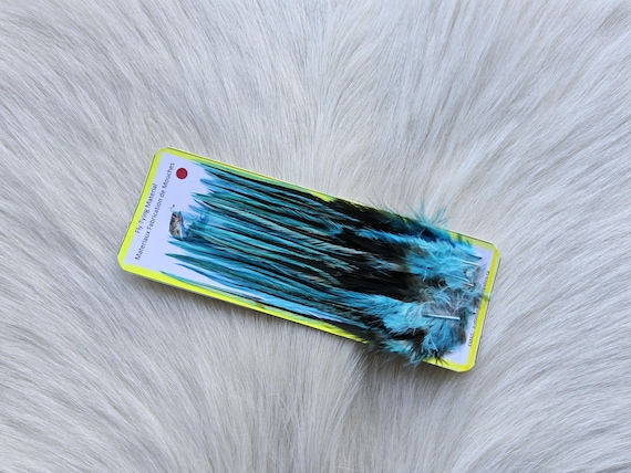 Saddle Hackle,, Fly Tying Material,  Color; Blue-H13