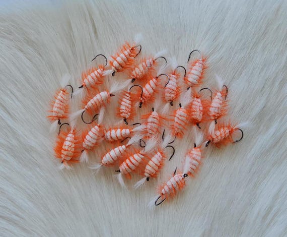 Salmon Flies.. (12) Beautiful Deer Hair  Bomber.. In our plastic Fly Box..  Ship From Canada.