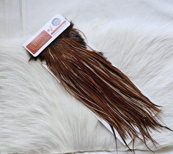 Whiting Bronze Saddle Hackle.  Dry Fly Rooster Full Saddle,,..   Free Shipping. From Canada  Nat. Furnace