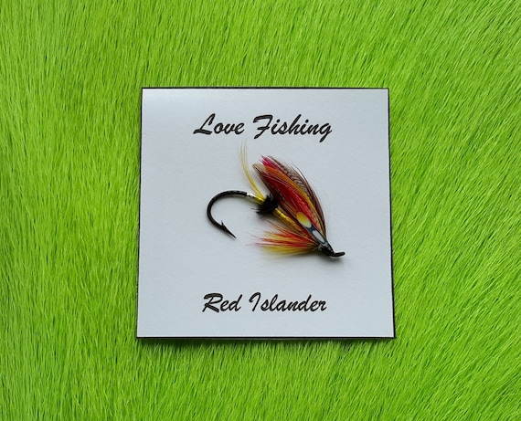 Fly Fishing Flies..  SLS; Fully Dress Salmon Flies .. (1) Flies, Display in a Picture Frame...  Red Highlander.