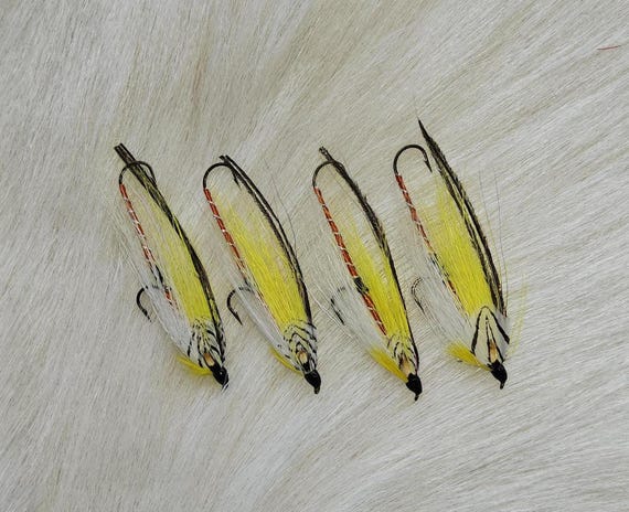Trout & Salmon Streamer Fly Fishing Flies. Comes with Trolling Hooks.  . Our Most Popular ,  "Grey Ghost".. (4) Size #4,  Ship From Canada
