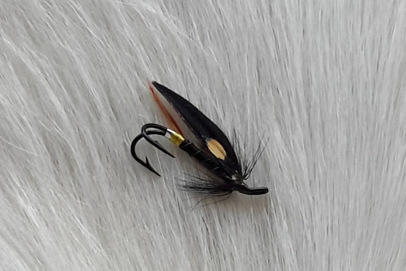 Fly Fishing Flies..  SLS; Fully Dress Salmon Flies .. (1) Flies, Size #4. JC Eyes.. Black Dose.