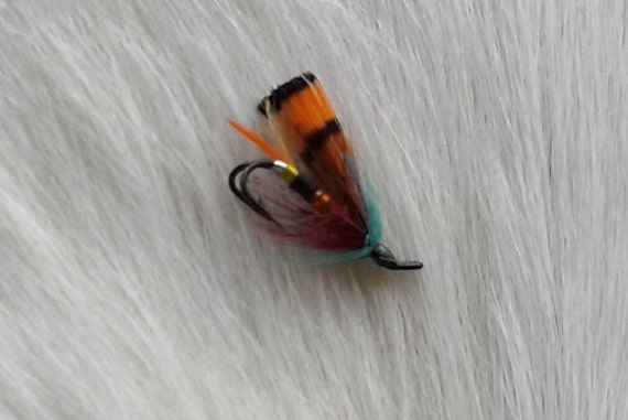 Fly Fishing Flies..  SLS; Fully Dress Salmon Flies .. (1) Flies, Size #4.  Durham Ranger..  JC Eyes.