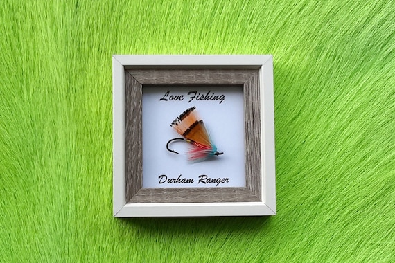 Fly Fishing Flies..  SLS; Fully Dress Salmon Flies .. (1) Flies, Display in a Picture Frame... Durham Ranger.