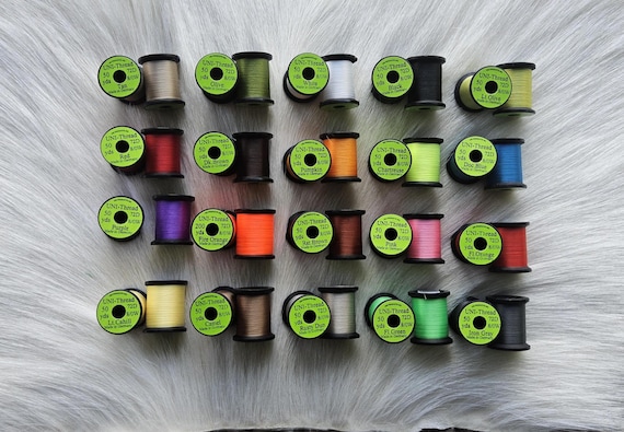 Thread. Fly Tying Thread..  20 spool combo.. (50) yards Spool...  8/0..  Uni Products Canada.