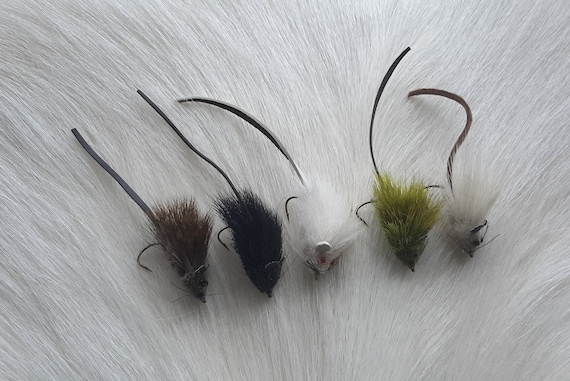 Fly Fishing Flies..  SLS; Mouse Serie Combo.. (5) Flies. Combo #110. Color,
