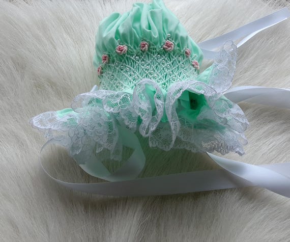 Little Girl Bonnet.. Hand Smock Bonnet. Hand Made,, In Canada By themycollection2hotm.