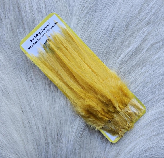 Saddle Hackle,, Fly Tying Hackle  (50) Per Pack, ,  (New) Selected Saddle Hackle Feather. Color, Vanilla Cream,  Attention; Canadians.