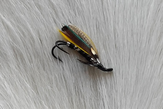 Fly Fishing Flies..  SLS; Fully Dress Salmon Flies .. (1) Flies, Size #2.  Marlodge..  JC Eyes.