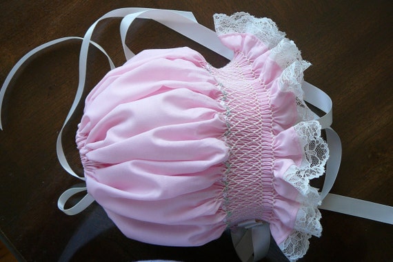 Little Girl Bonnet .. Hand Smock Bonnet... #456  themycollection2hotm.  Free Shipping To USA