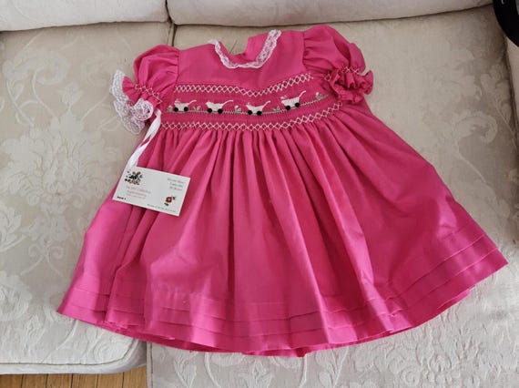 Hand Smocked Girls Dress.... Baby Carriages.....By The My Collection 2