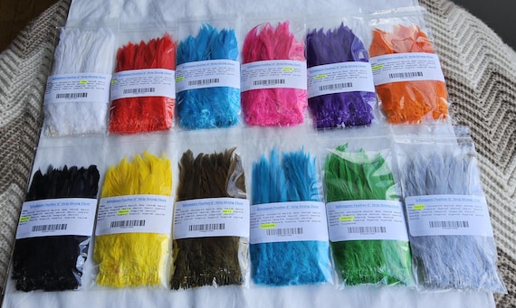 Schlappen.  Fly Tying Feather...  (12) Pack Combo.. Assorted Colors