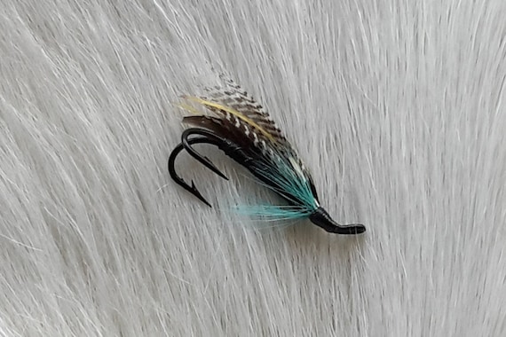 Fly Fishing Flies..  SLS; Fully Dress Salmon Flies .. (1) Flies, Size #2.  Blue Charm..  JC Eyes.