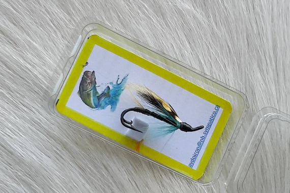 Fly Fishing Flies..  SLS; Fully Dress Salmon Flies .. (1) Flies, Size #4.  Blue Charm.. Feather Wing..  JC Eyes.