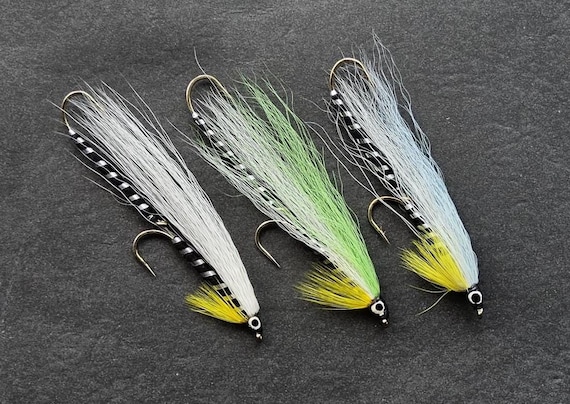 Streamer Fly Fishing Flies. Comes with Trolling Hooks.  ("Doiron's") . Our Most Popular , (3) Black Ghost Combo .   Canada